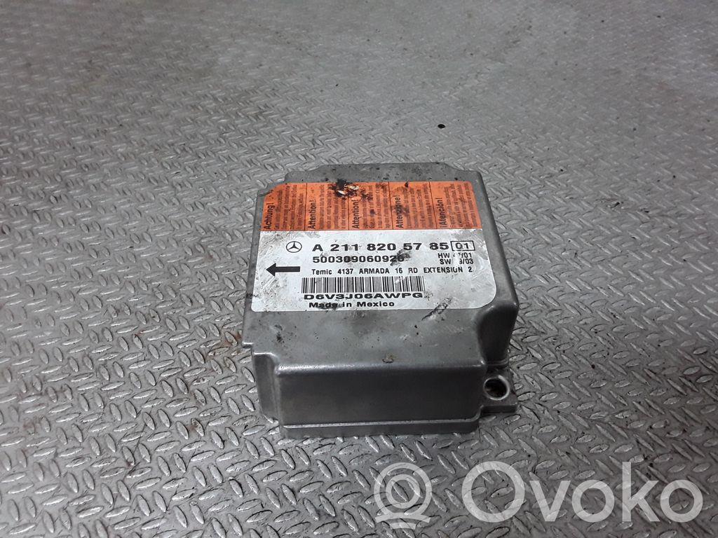 Unidad de control/módulo del Airbag   A2118205785