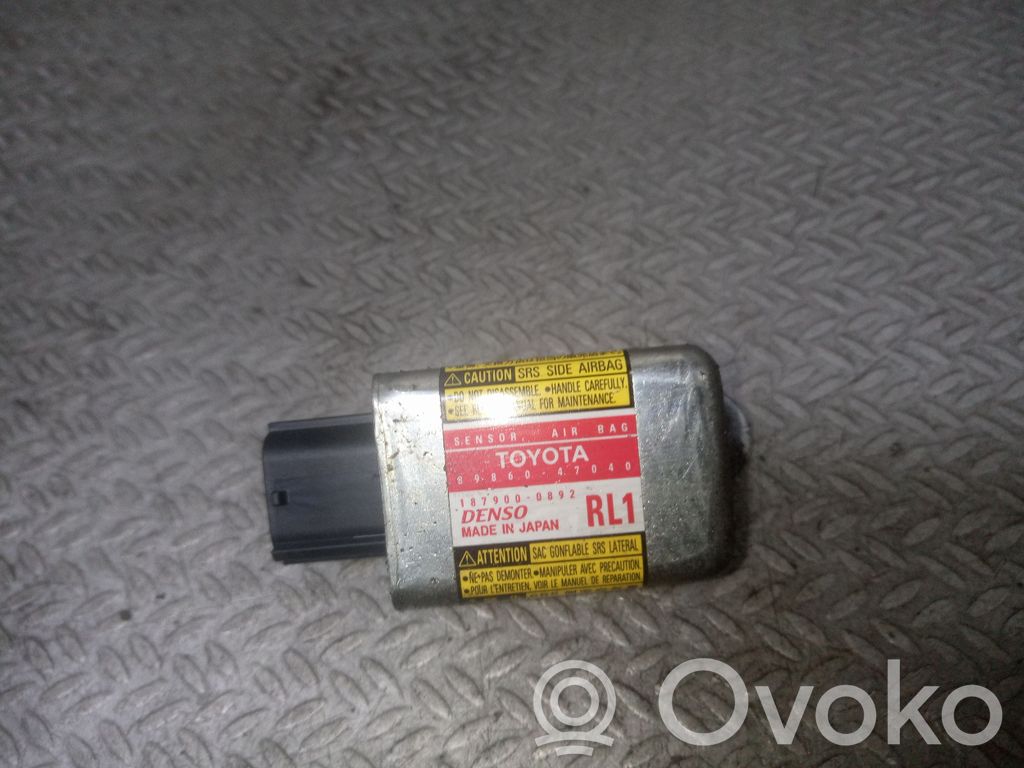 Toyota Prius (XW20) Sensore d’urto/d'impatto apertura airbag 