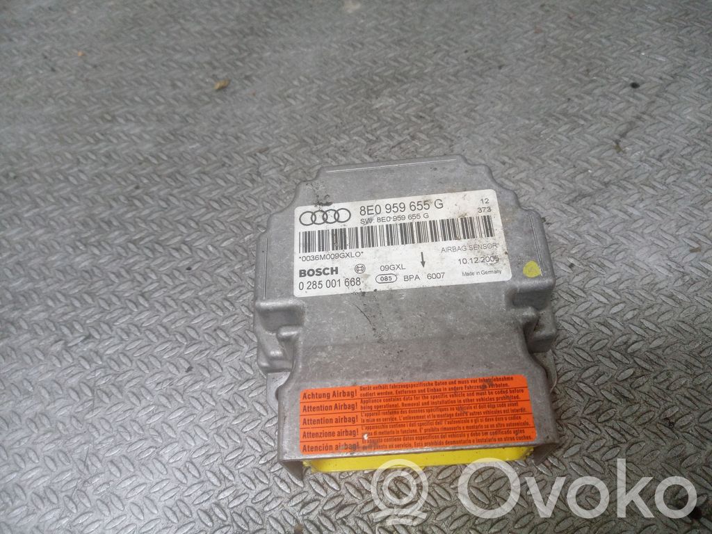 Unidad de control/módulo del Airbag   8E0959655G,0285001668