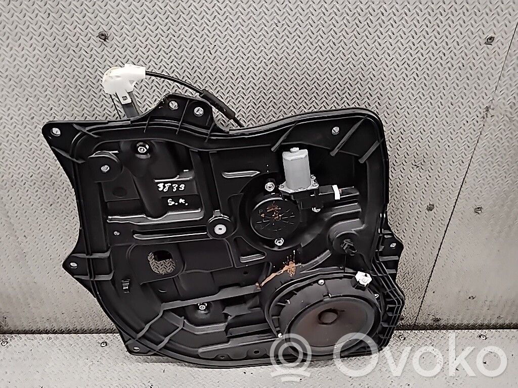 Rear door window regulator with motor