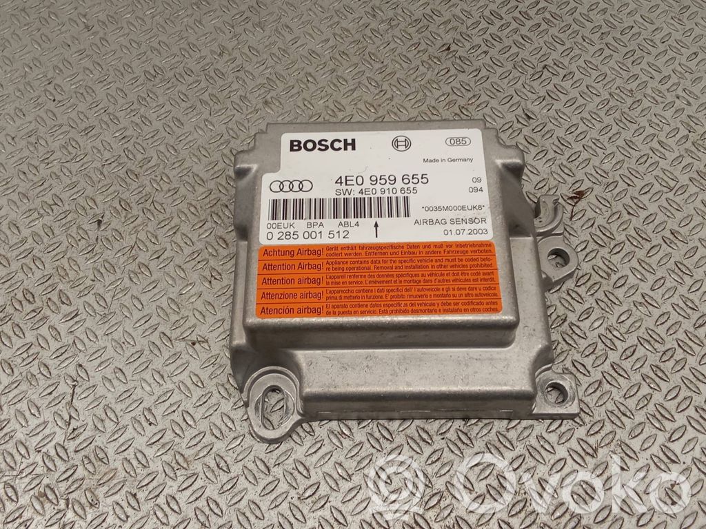 Turvatyynyn ohjainlaite/moduuli   4E0959655,4E0910655