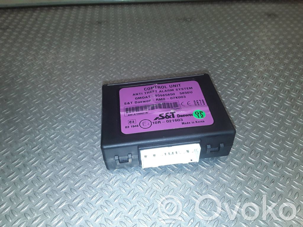 Chevrolet Spark Alarm control unit/module 