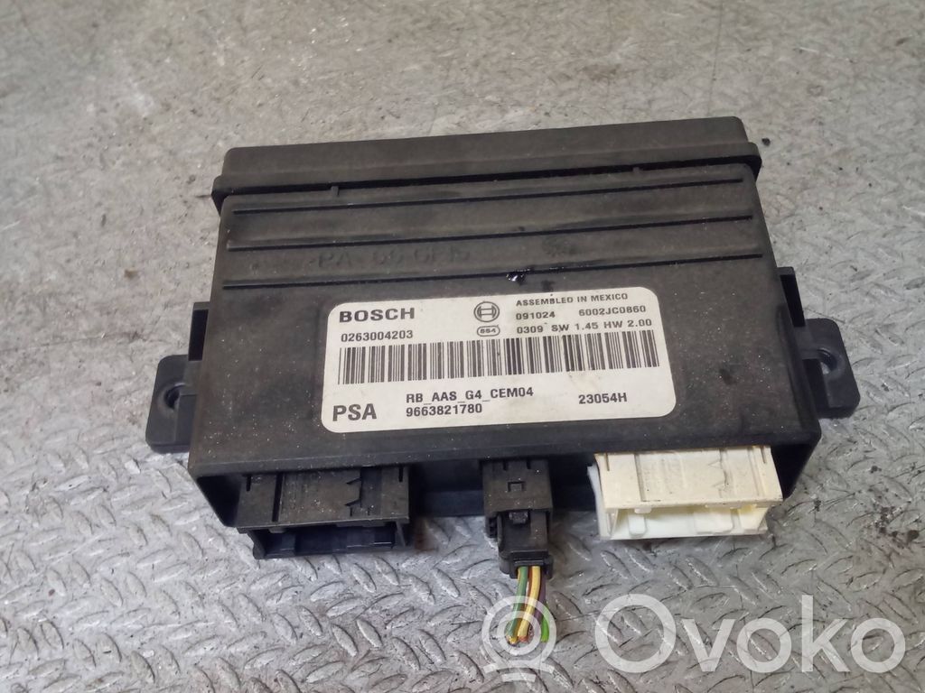 Pysäköintitutkan (PCD) ohjainlaite/moduuli   9663821780,0263004203