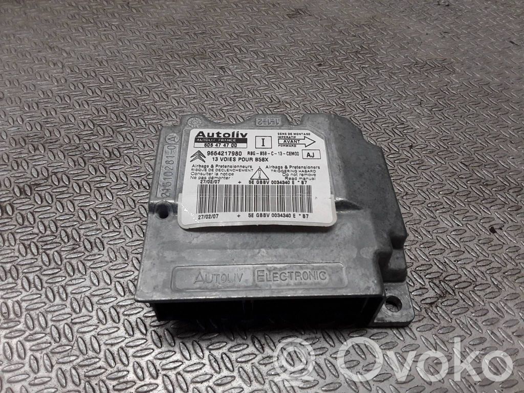 Module de contrôle airbag   606474700,9664217980