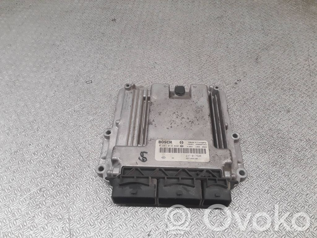 Unitate/modul de control motor   0281019840,237103316R,237101754R