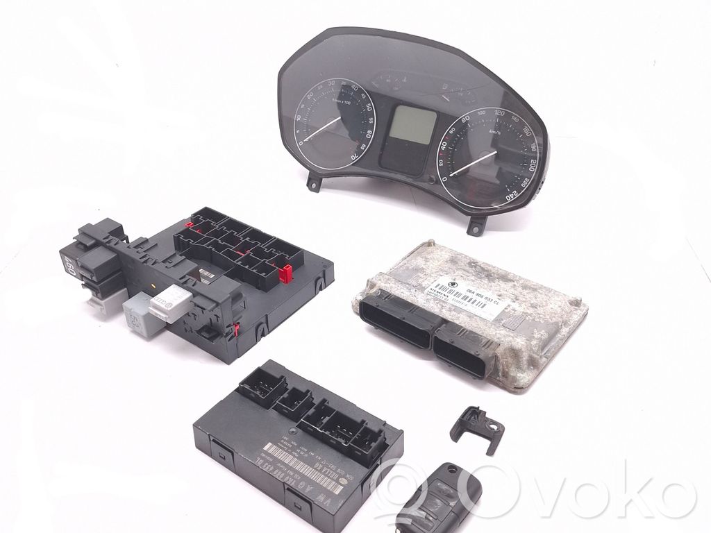 Skoda Octavia Mk2 (1Z) Komputer / Sterownik ECU i komplet kluczy 