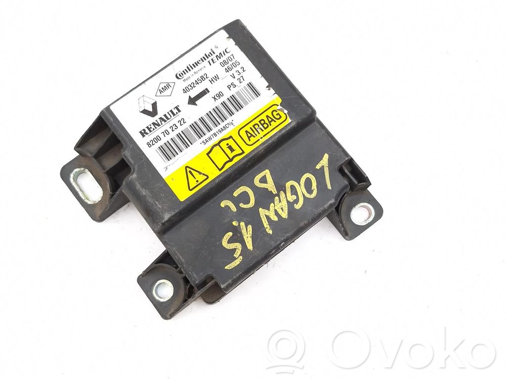 Dacia Logan I Airbag control unit/module 