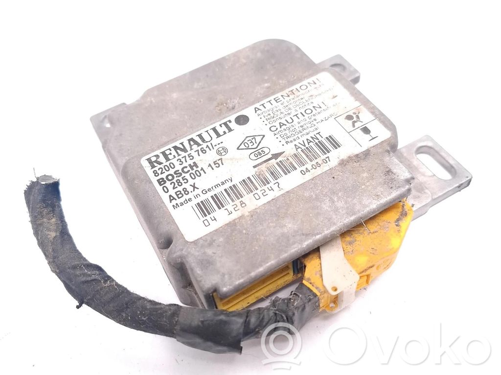 Sterownik / Moduł Airbag   8200375761,0285001157,041280247,KB4D983513