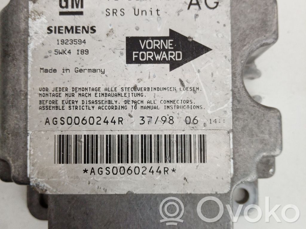 Opel Corsa B Module de contrôle airbag 