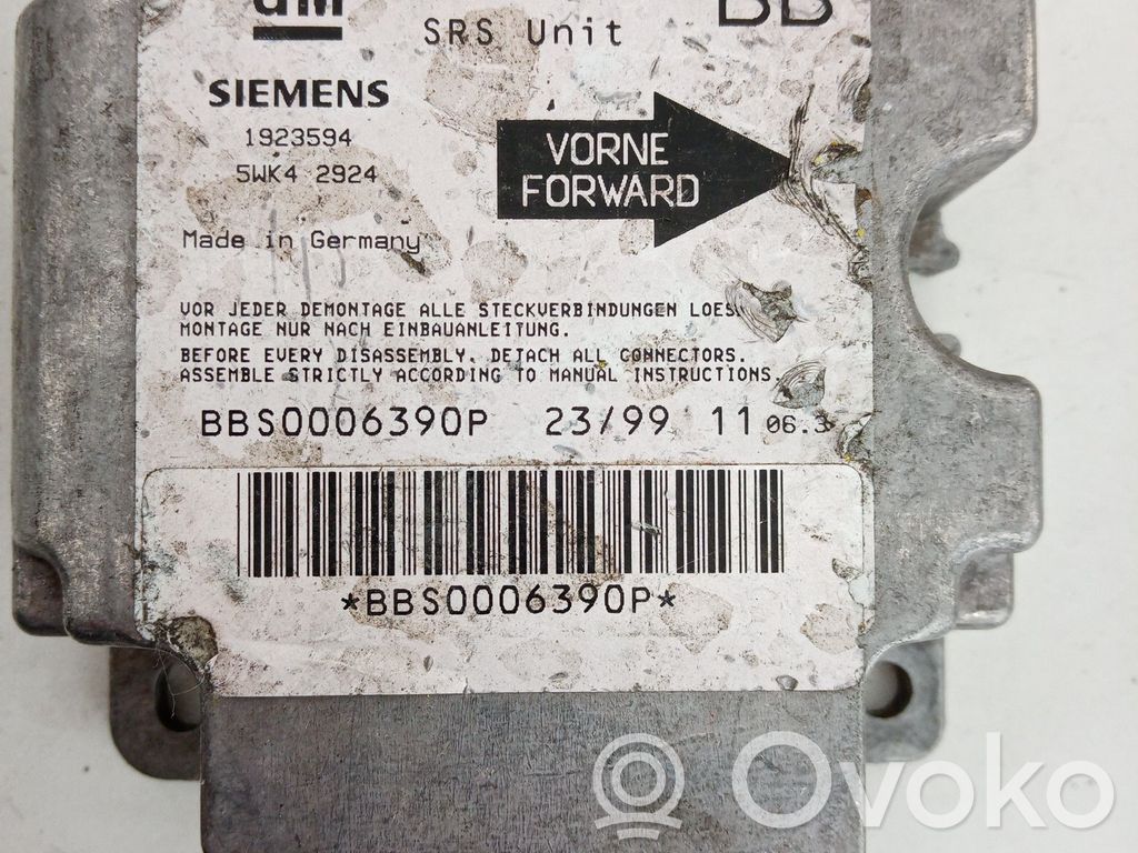 Opel Corsa B Airbag control unit/module 