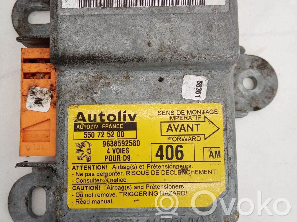 Airbag control unit/module   9638592580,550725200