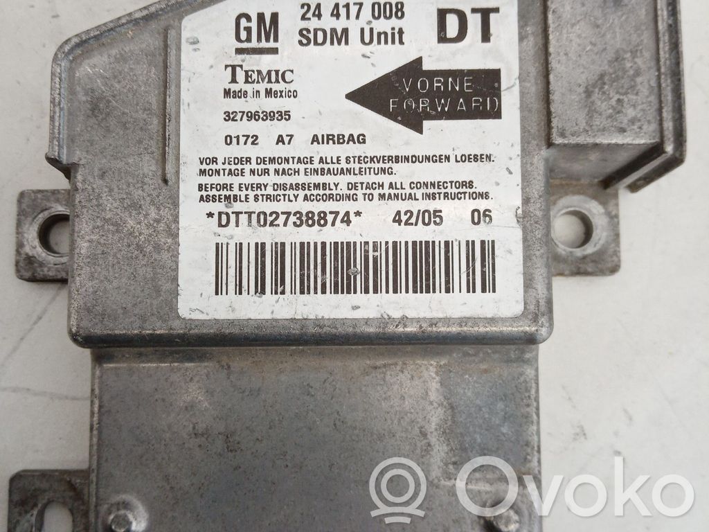 Opel Combo C Airbag control unit/module 