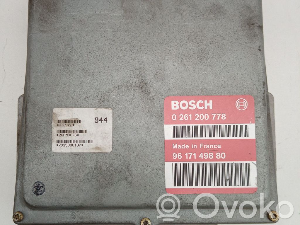 Engine control unit/module   0261200778,9617149880,BOSCH