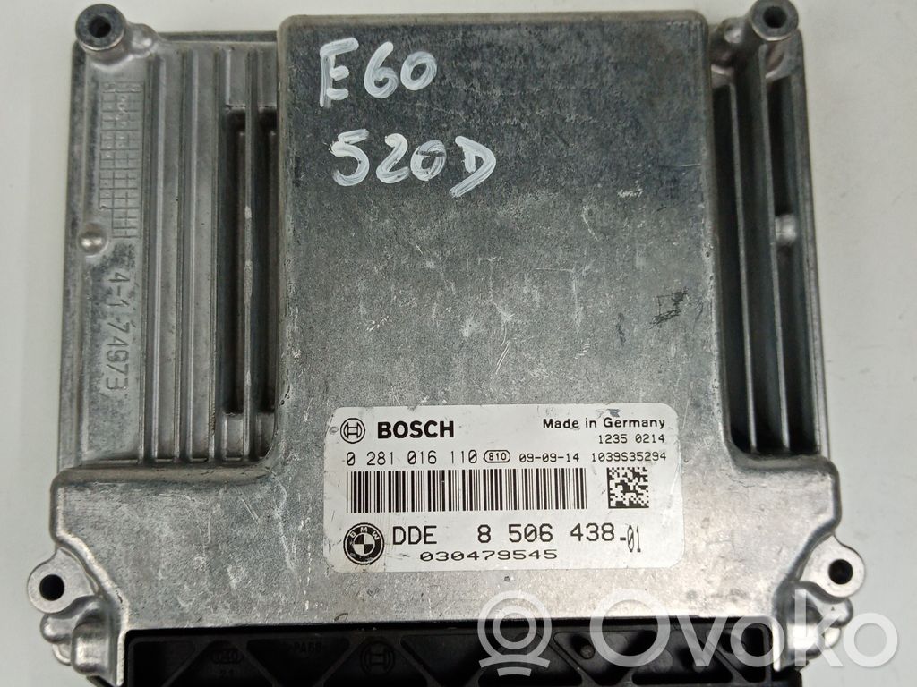 Engine control unit/module   0281016110,030479545,BOSCH,DDE8506438