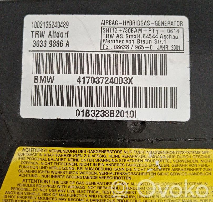 BMW 5 E39 Istuimen turvatyyny 