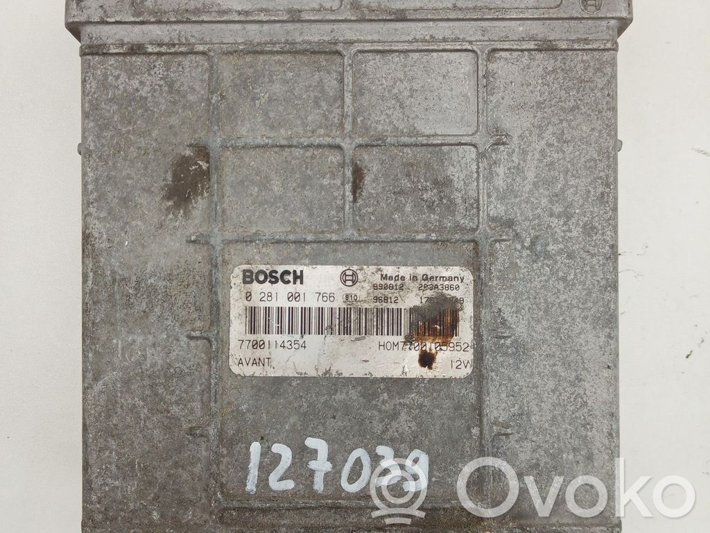 Engine control unit/module   0281001766,7700114354,BOSCH,HOM7700105952