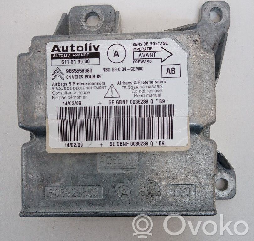 Airbag control unit/module   9665558380,611019900