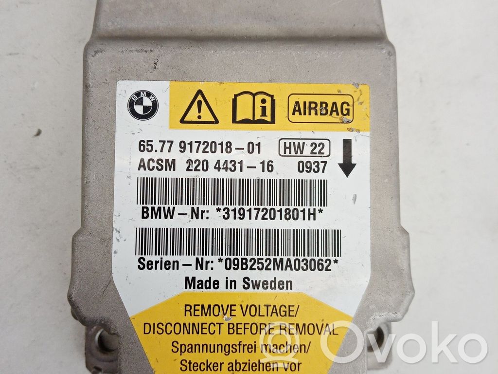 Airbag control unit/module   65779172018,ACSM220443116