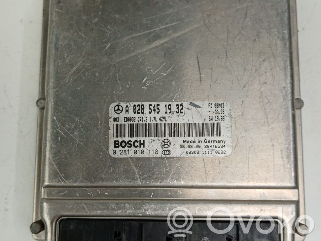 Engine control unit/module   0281010118,A0285451932,BOSCH