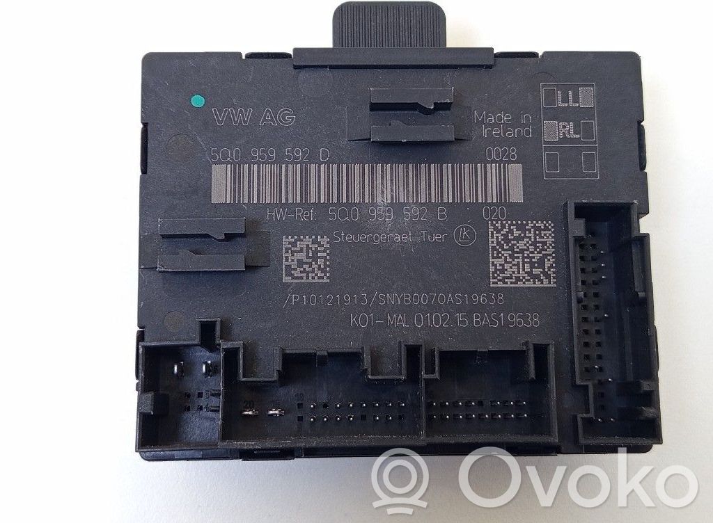 Other control units/modules   5Q0959593D,5Q0959593B
