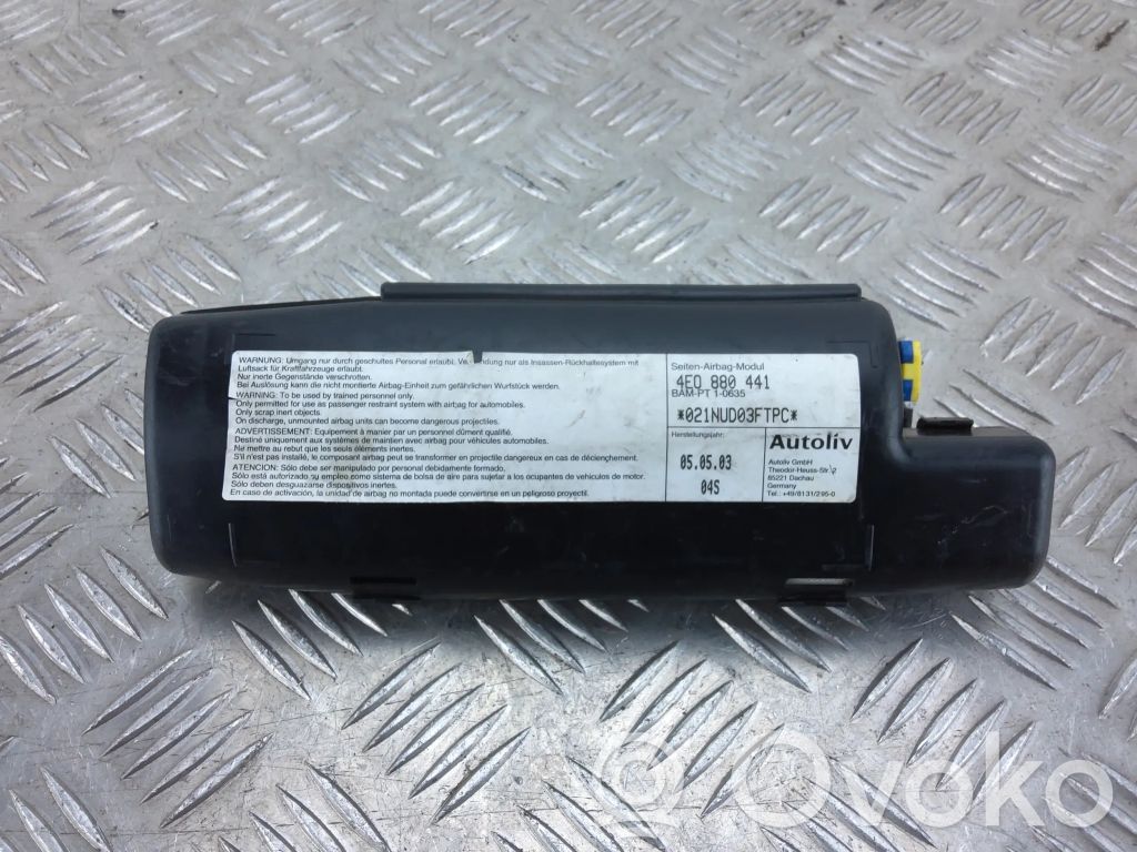 Audi A8 S8 D3 4E Airbag del asiento 