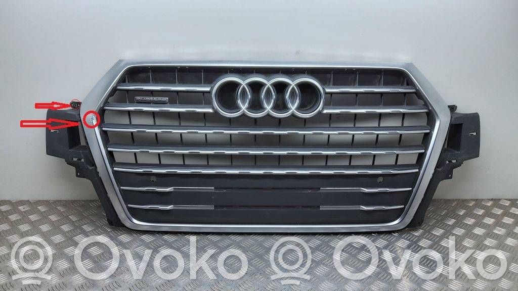 Audi Q7 4M Etupuskurin ylempi jäähdytinsäleikkö 