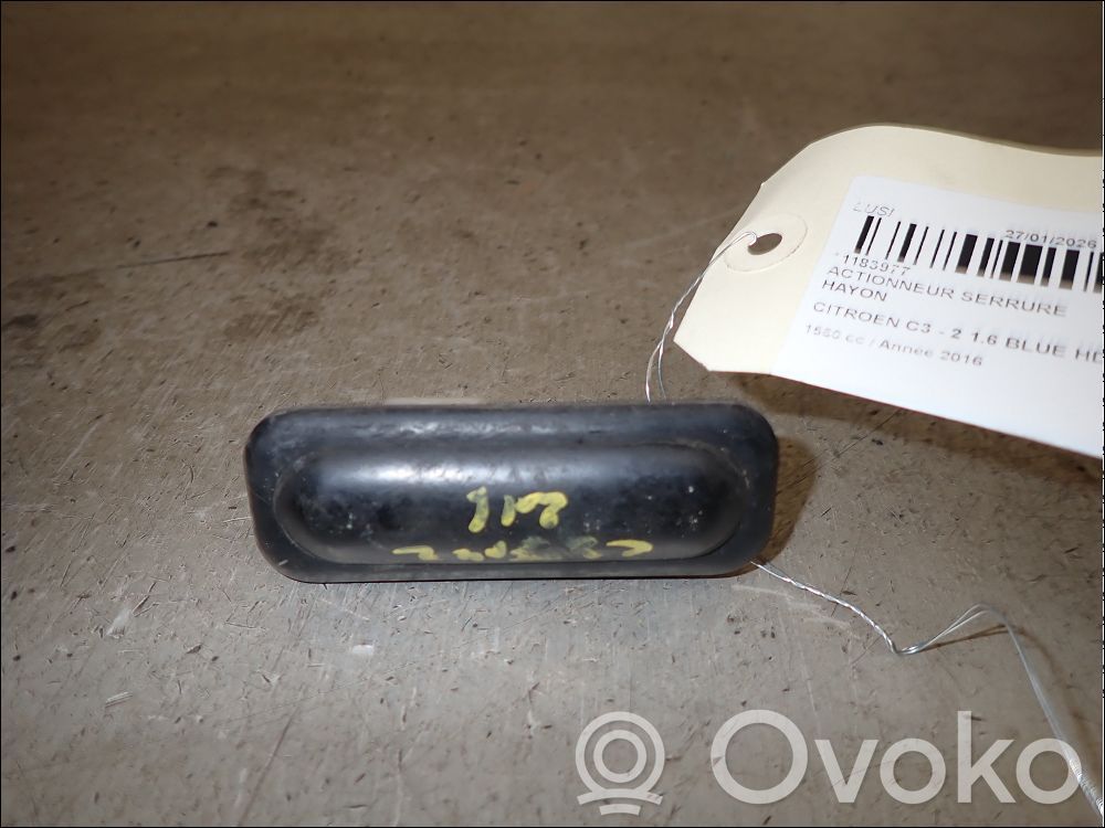 Citroen C3 Tailgate interior release/open handle 