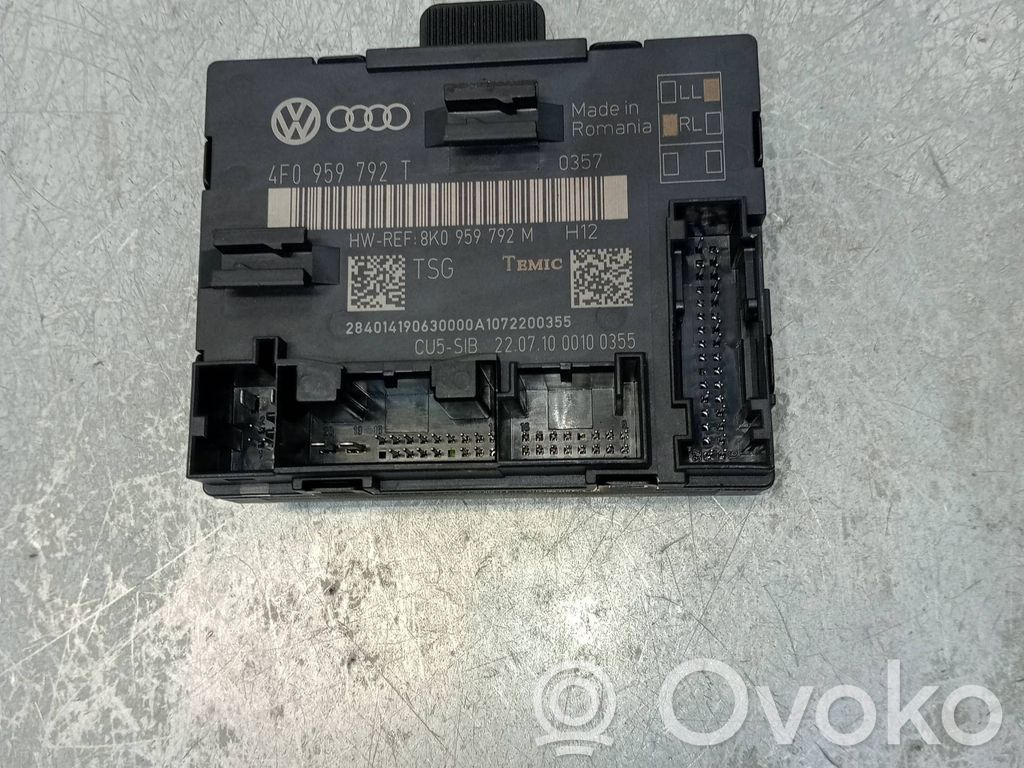 Other control units/modules   4F0959792T,8K0959792M