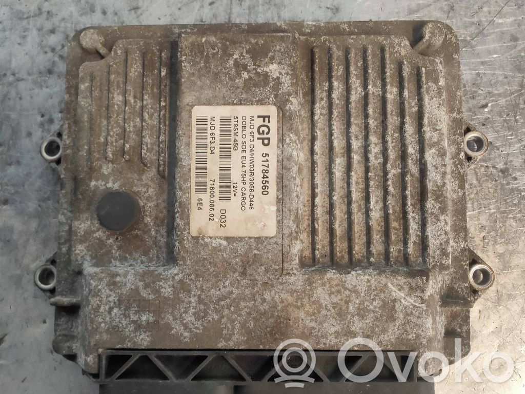 Engine control unit/module   51784560,MJD6F3D4,7160008602
