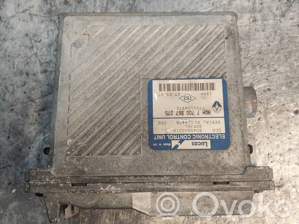Engine control unit/module   R04080001H,7700867275,7700104972