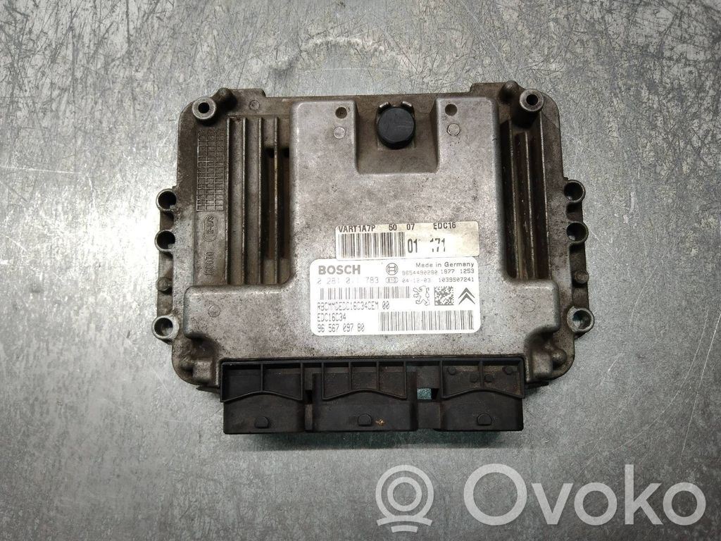 Engine control unit/module   0281011783,9656709780,EDC16C34