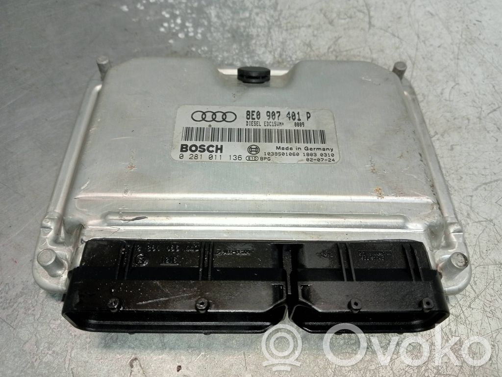Engine control unit/module   0281011136,8E0907401P