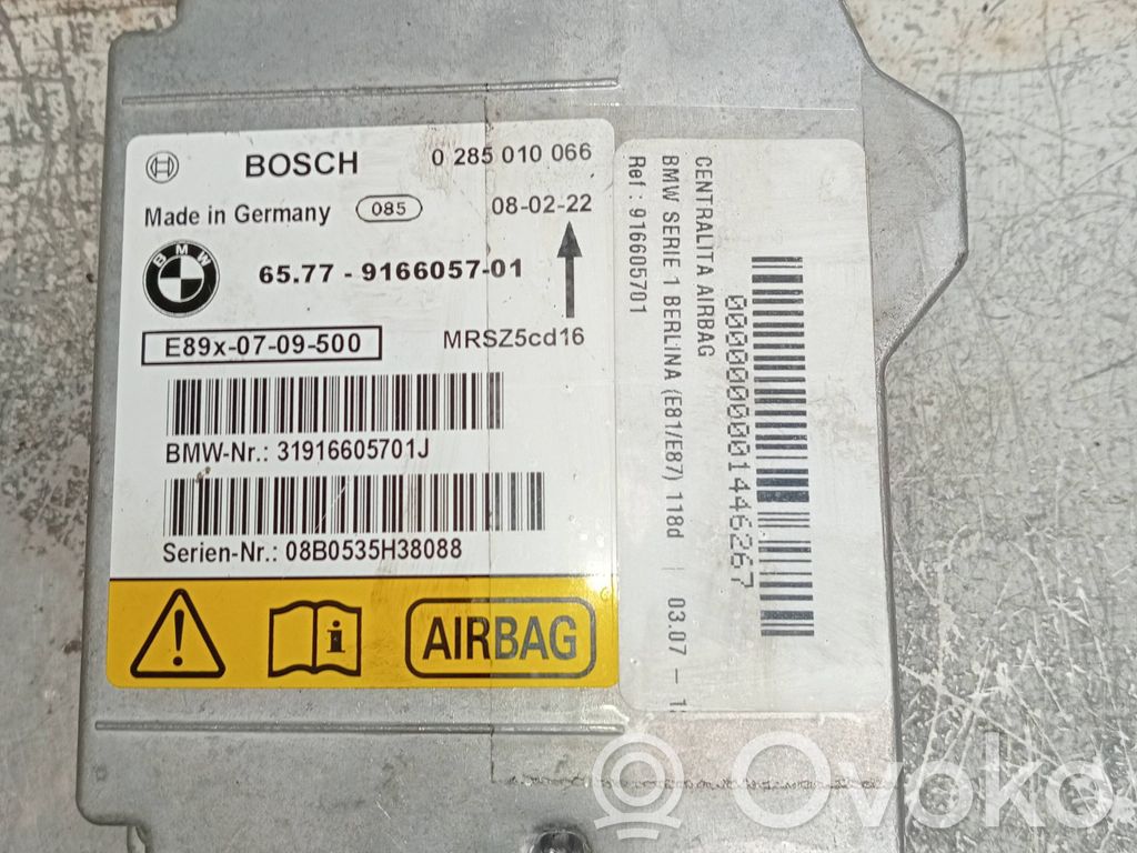 Airbag control unit/module   916605701,0285010066,E89X0709500