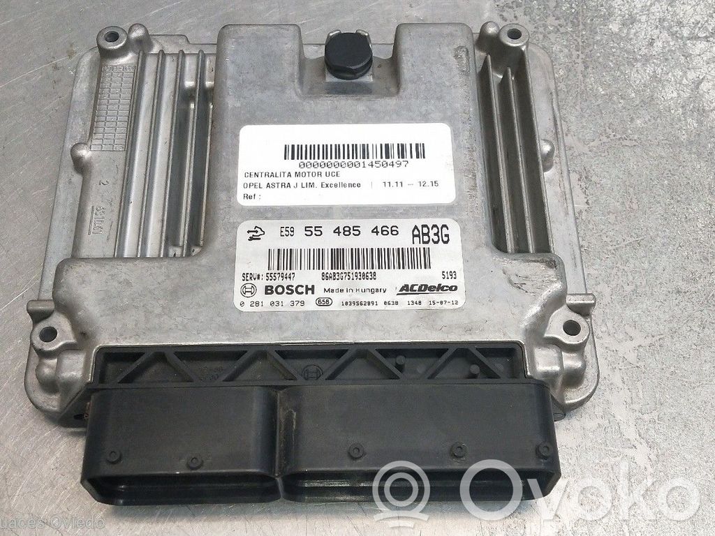 Engine control unit/module   E5955485466,86AB3G751930638,0281031379