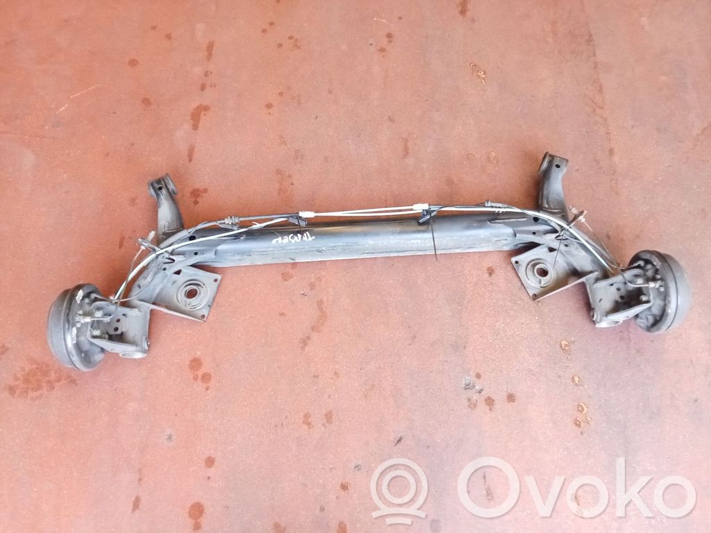 Rear axle beam with reductor