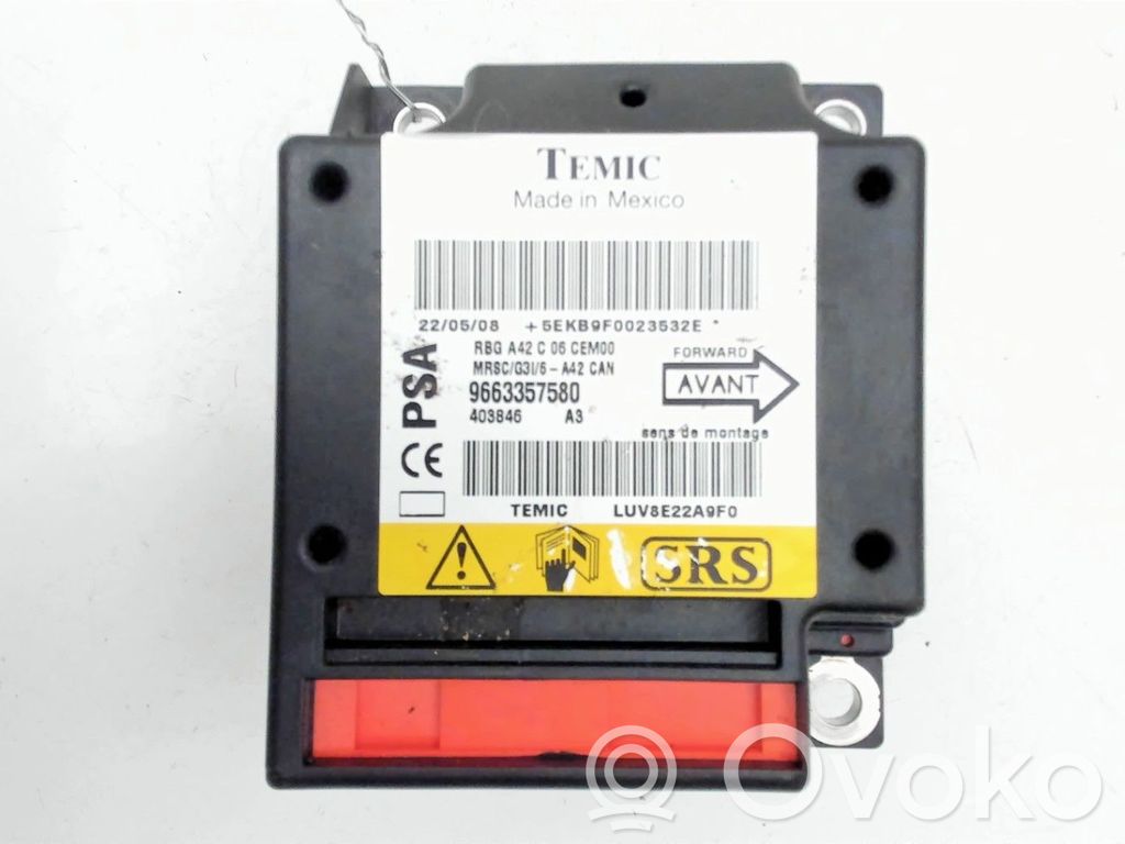 Citroen C3 Pluriel Airbag control unit/module 