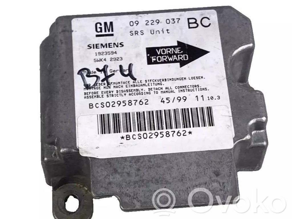 Opel Astra G Airbag control unit/module 