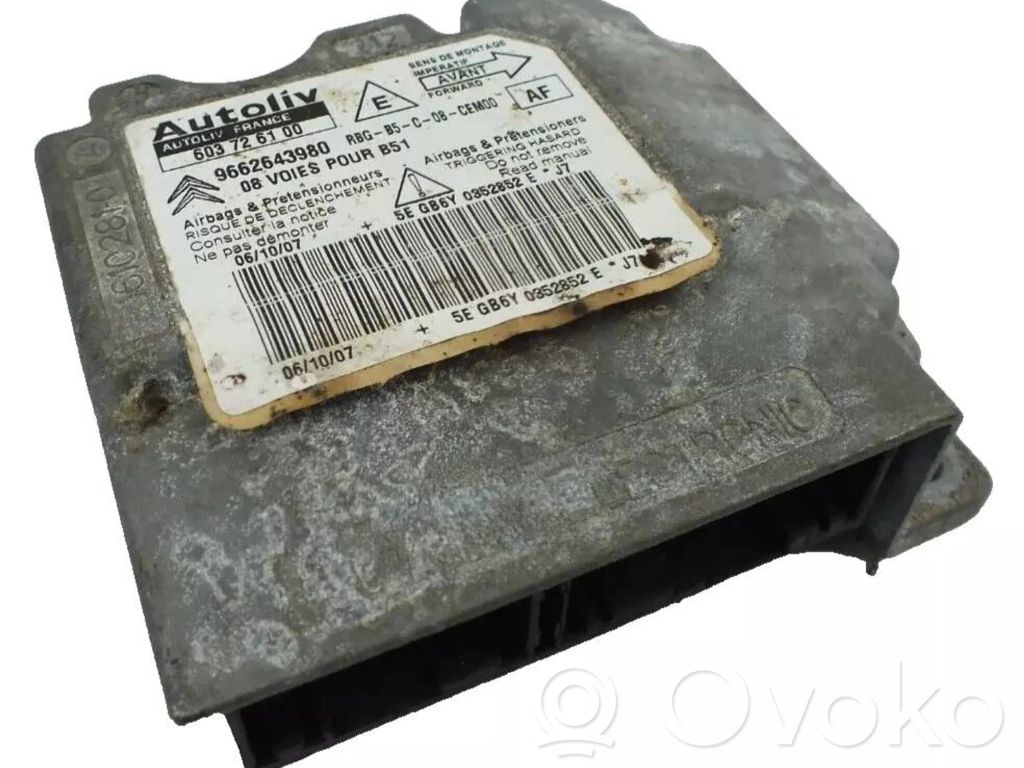 Citroen C4 I Airbag control unit/module 
