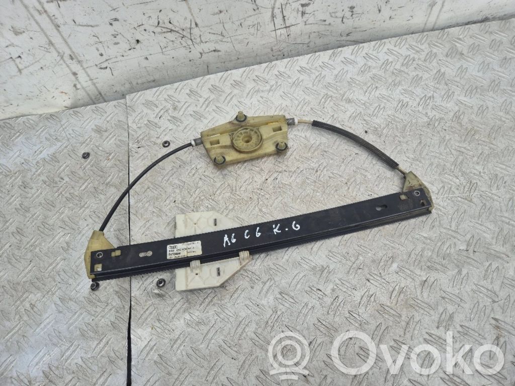 Audi A6 S6 C6 4F Mechanizm podnoszenia szyby tylnej bez silnika 