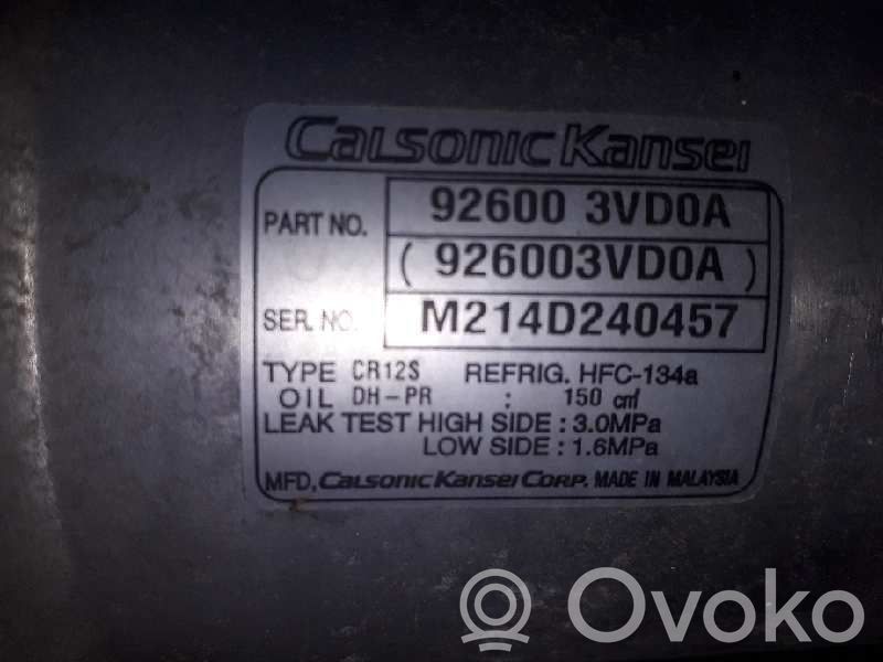 Nissan Juke I F15 Compressore aria condizionata (A/C) (pompa)