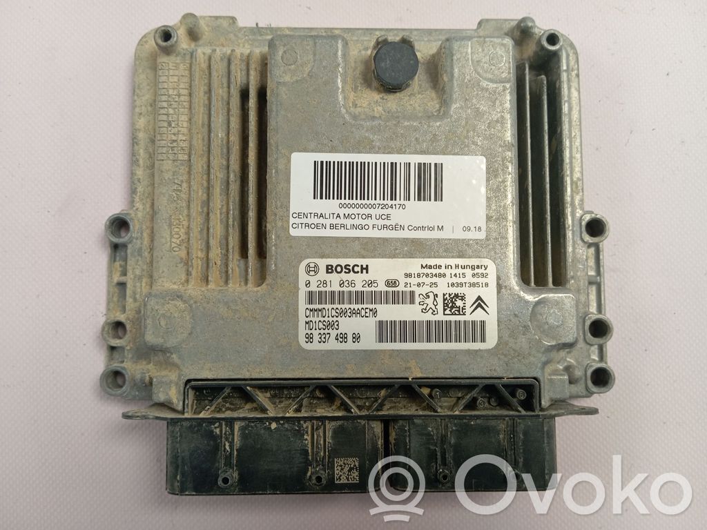 Citroen Berlingo Engine control unit/module 