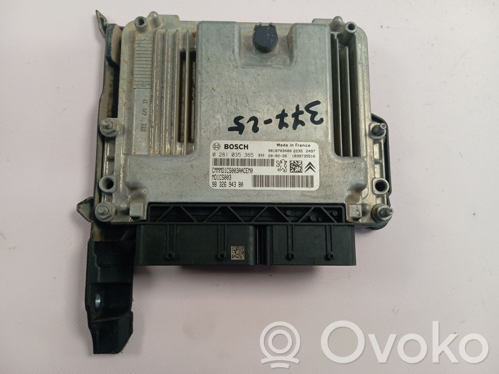 Unidad de control/módulo del motor   9832694380