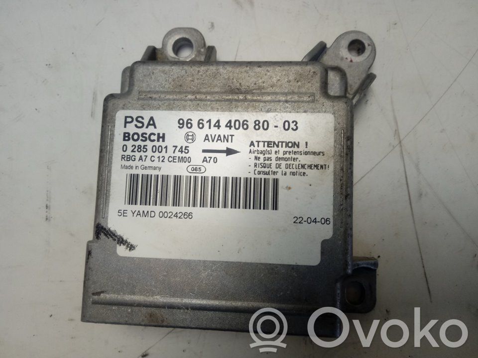 Peugeot 207 Module de contrôle airbag 