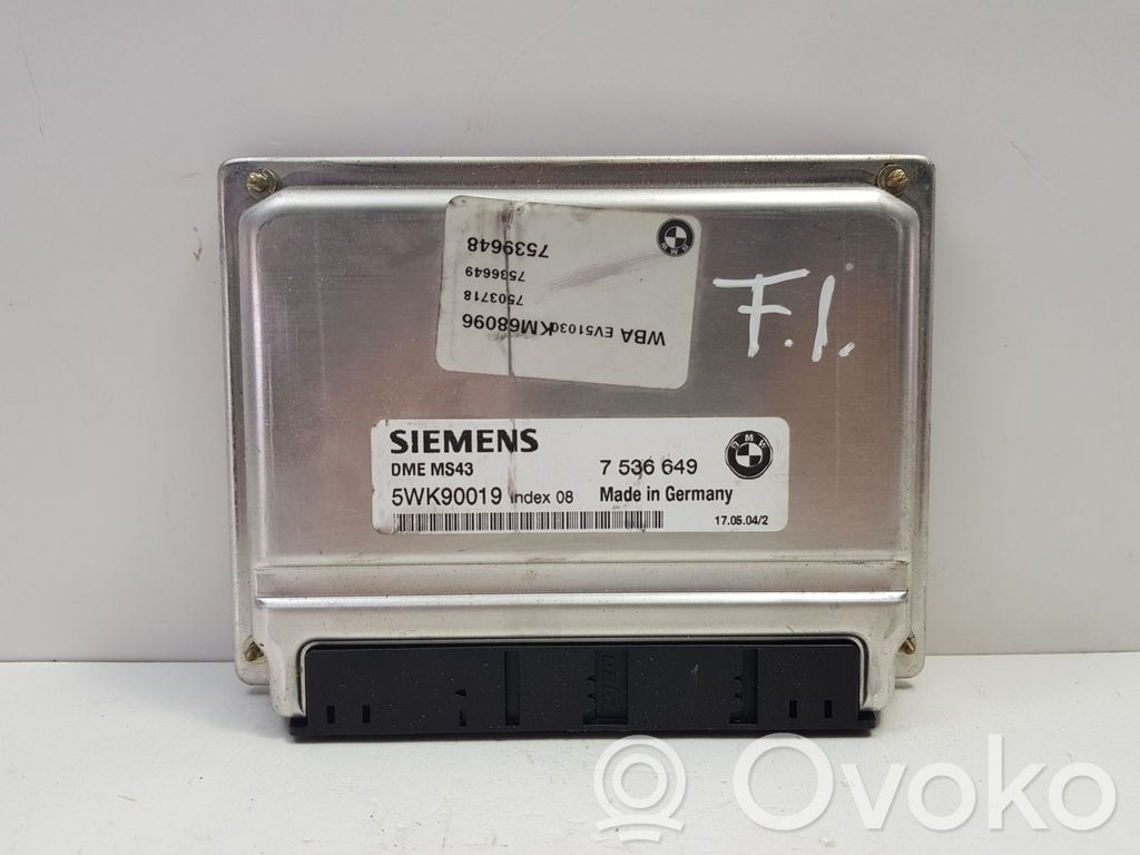 BMW 3 E46 Unidad de control/módulo del motor 