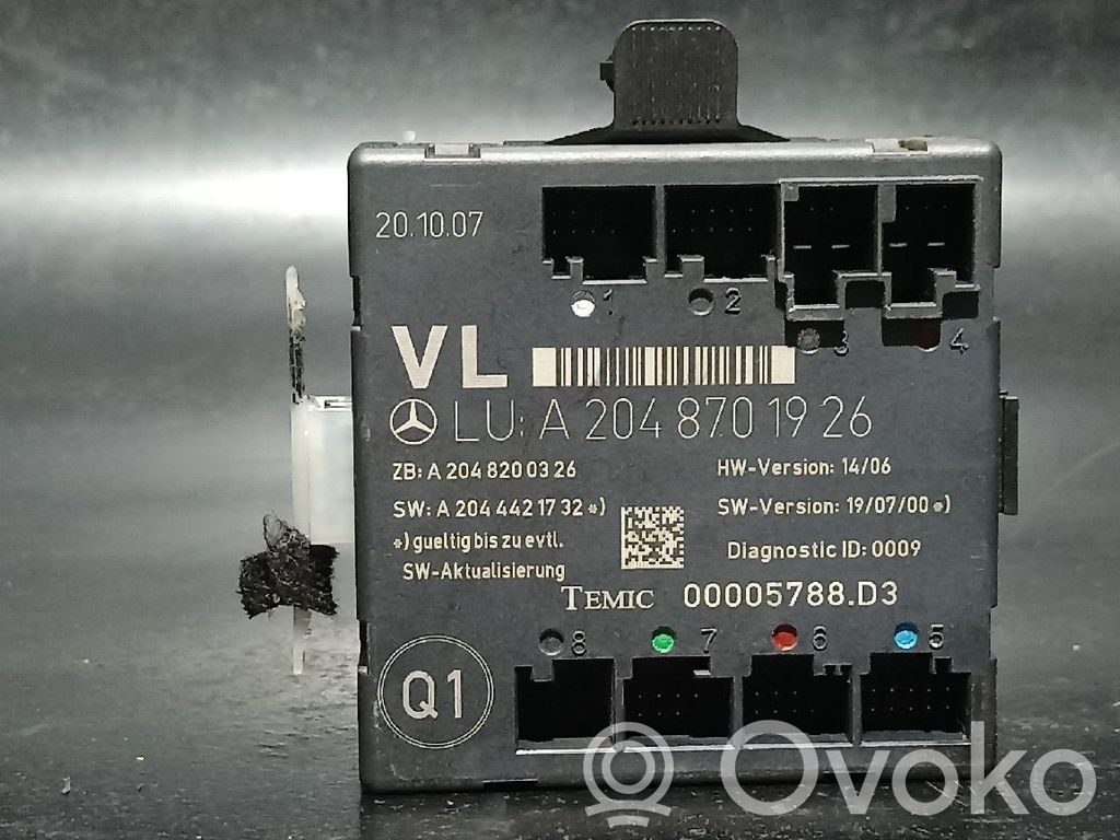 Mercedes-Benz C W204 Door control unit/module 