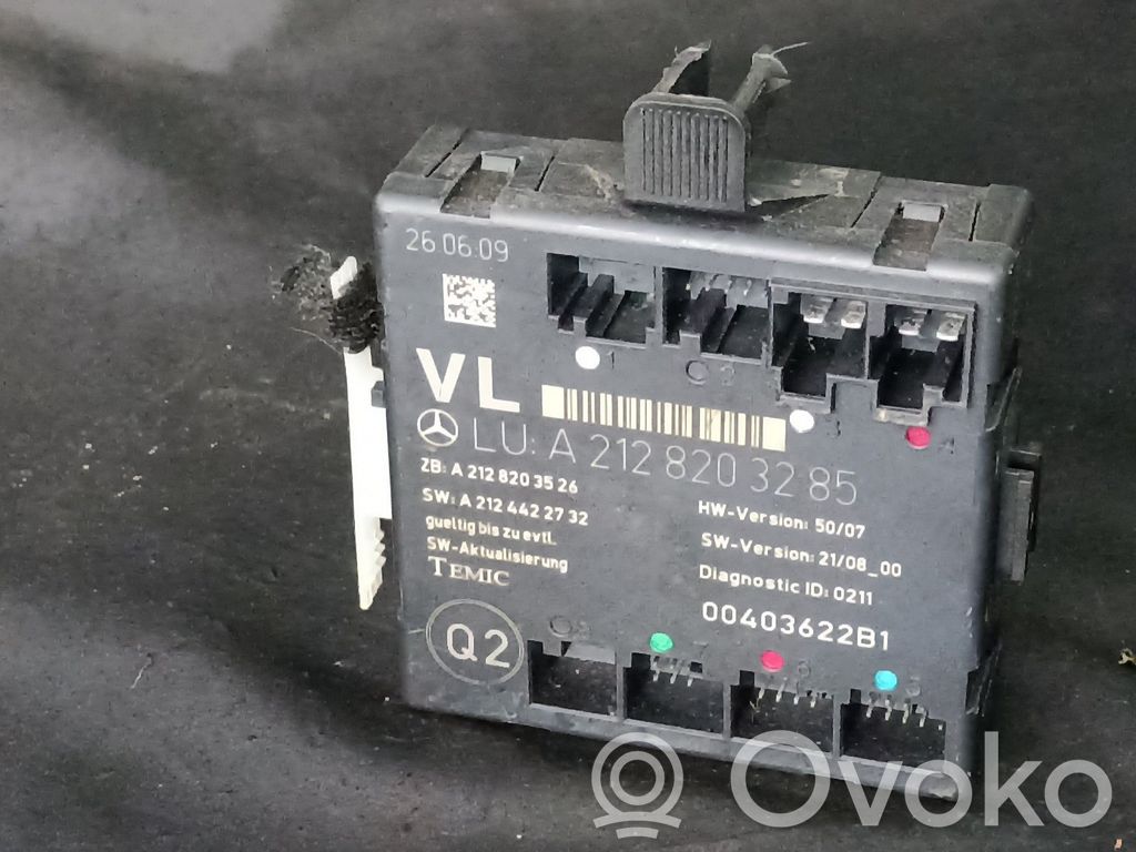 Mercedes-Benz C W204 Unité de commande module de porte 