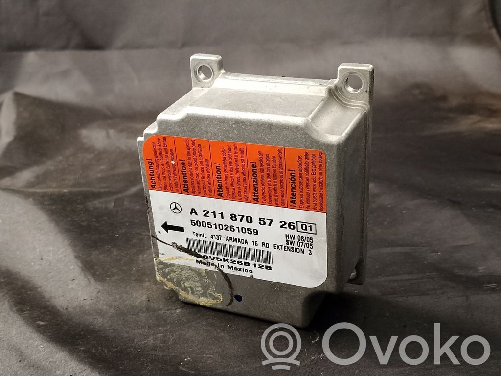 Mercedes-Benz CLS C219 Airbag control unit/module 