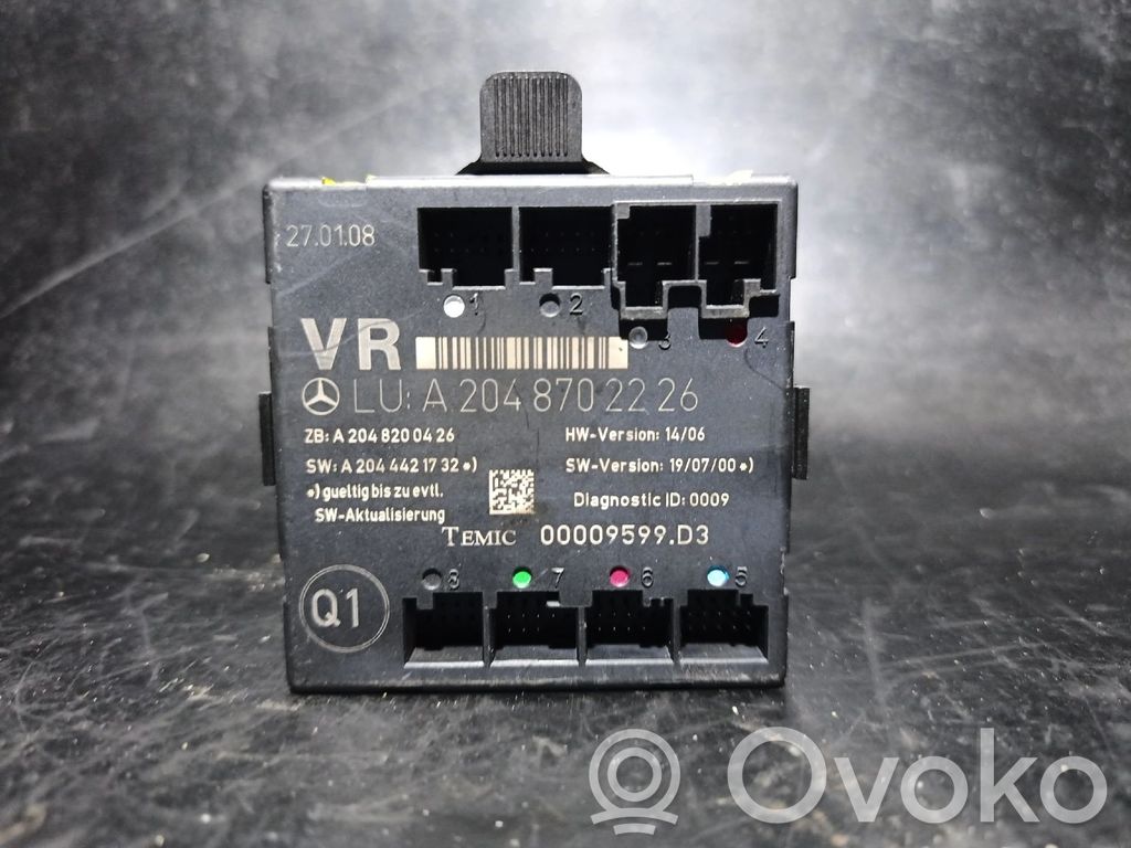 Mercedes-Benz C W204 Door control unit/module 