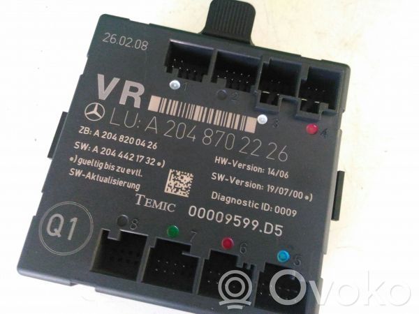 Mercedes-Benz C W204 Door control unit/module 