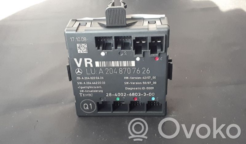 Mercedes-Benz C W204 Door control unit/module 